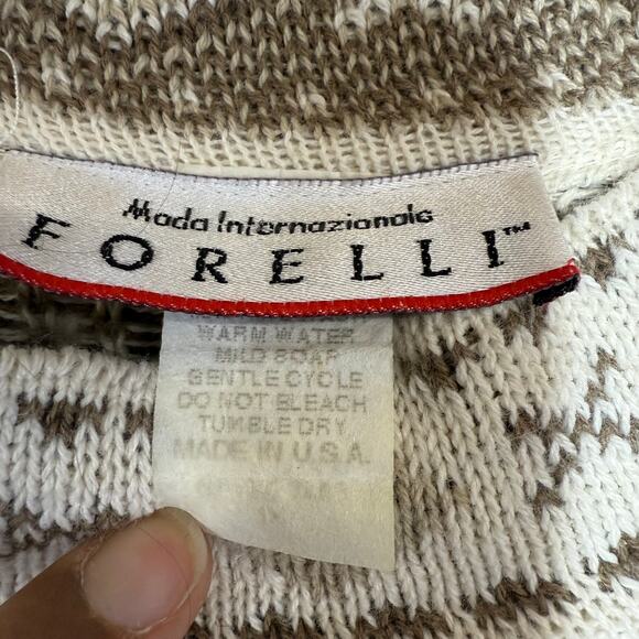 Vintage Forelli 1X 80s Tunic Sweater Statement Abstract Cosby Handknit Funky USA - Picture 5 of 9